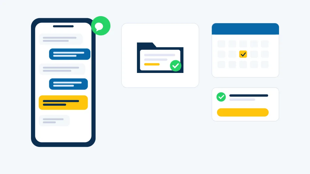 Asesoría en Canarias recopilando documentación por WhatsApp automáticamente, con recordatorios de plazos fiscales y respuestas a consultas repetitivas